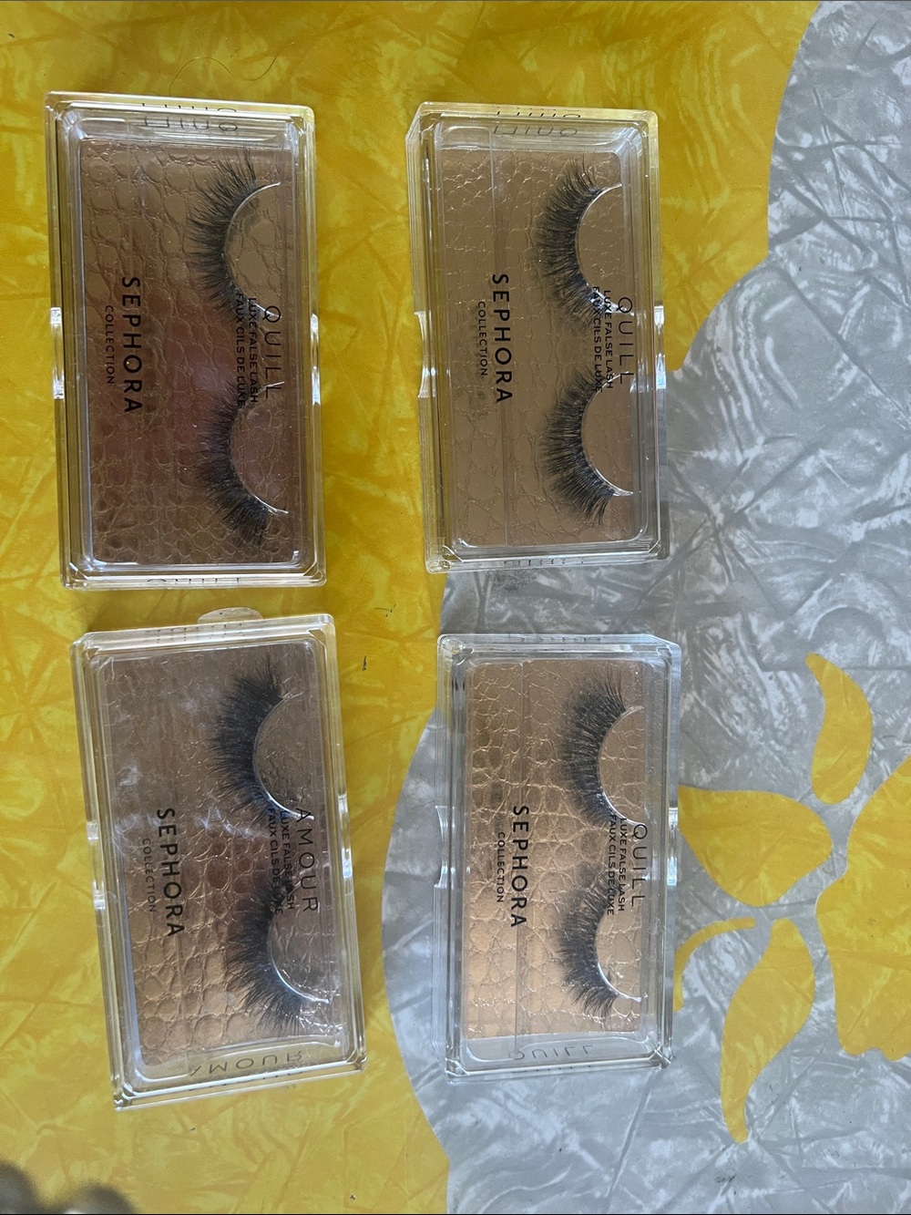 Lot of Sephora ~ Luxe False Strip Eyelashes ~ Style Quill- qty 4 sets